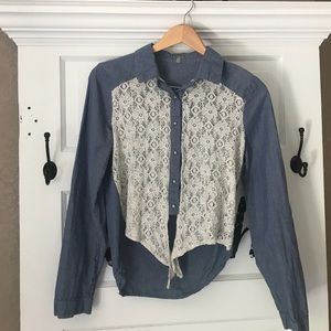 A blue and white Charlotte Russe top!